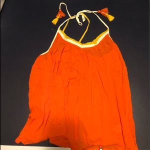 Hem and thread float tank top